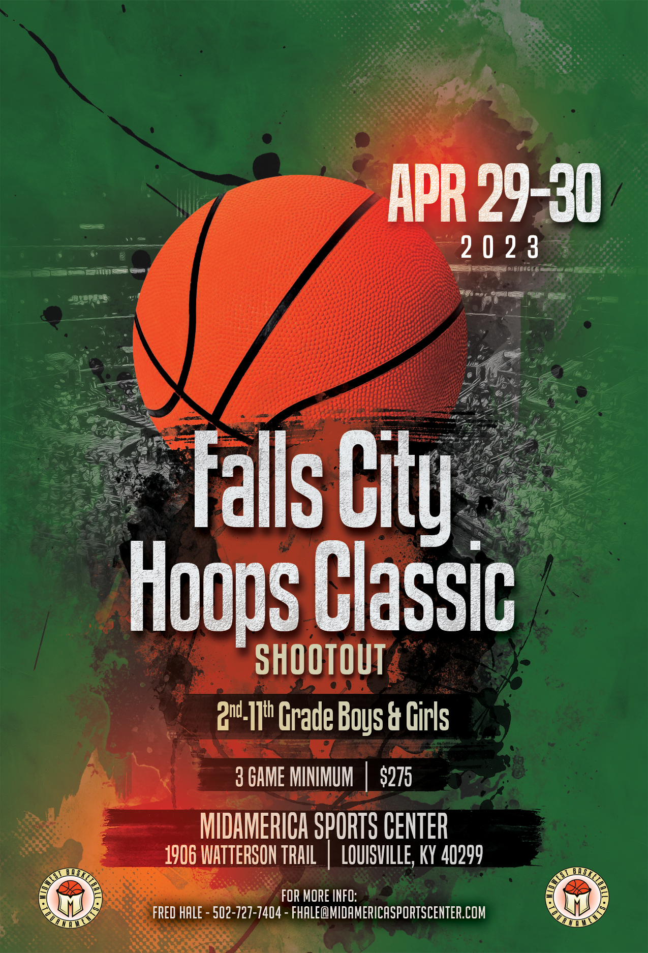 <span style="font-size: 12pt;"><strong><span style="color: #ff6600;"><strong>Falls City Hoops Classic<br /></strong>April 29-30, 2023<strong><br /><a href="http://www.midwestbballtournaments.com/ViewEvent.aspx?EID=1028">Click Here for more Info</a></strong></span></strong></span>